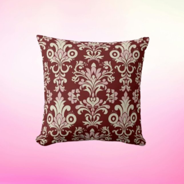 Coussin Burgundy Elegance (Créateur téléchargé)