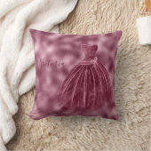 Coussin Burgundy Metallic Nom élégant Soir Gown (Couverture)