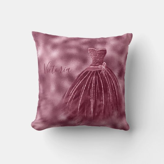 Coussin Burgundy Metallic Nom élégant Soir Gown (Recto)