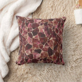 Coussin Burgundy Red Chic Abstrait Shower de Mariage (Couverture)
