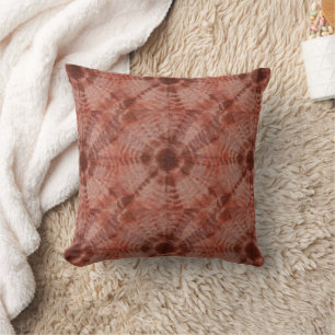 Coussin Burgundy Tie Dye Style Motif traditionnel