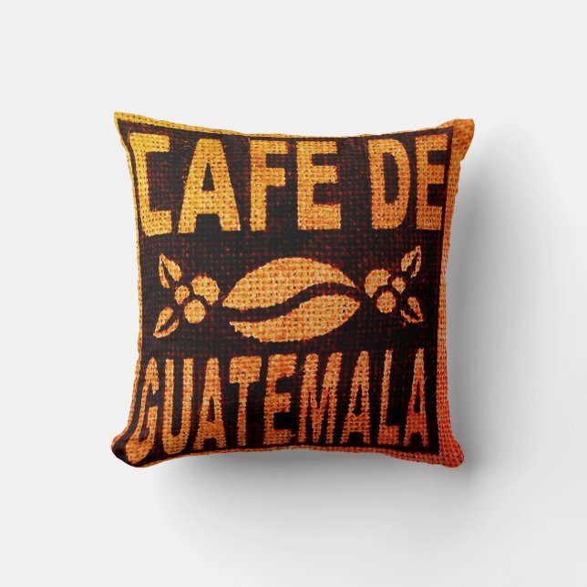 COUSSIN BURLAP CAFÉ SAC JETER DES COULEURS GUATEMALAN (Recto)