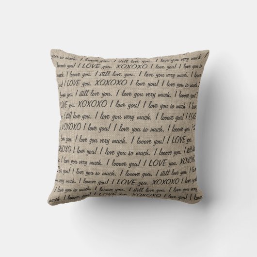 Coussin Burlap LOVE (Verso)