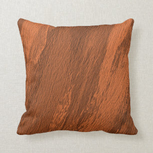 Coussin Burnt Sienna (rougeâtre-brun) abstrait motif