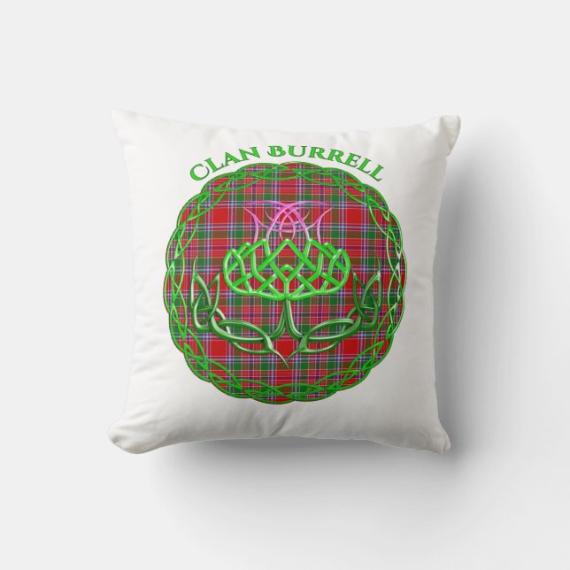 Coussin Burrell Scottish Tartan Celtic Thistle (Recto)