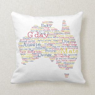 Coussin Busfire Special Edition Aussie Slang Map