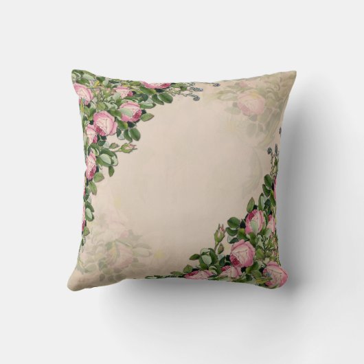 Coussin Bush Garden Green - rose douce roses Mariage Cadea (Verso)