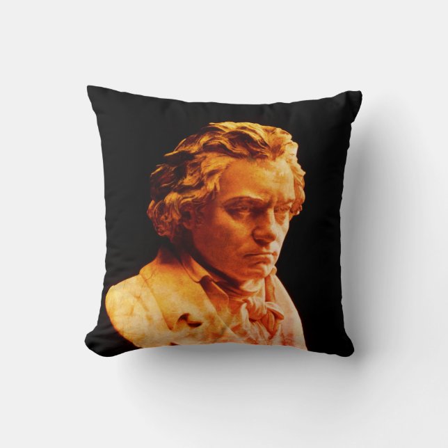 Coussin Buste de Ludwig van Beethoven (Recto)