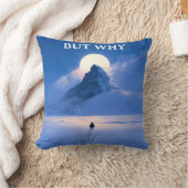Coussin But Why Throw Pillow Minimal Quote Aesthetic (Couverture)