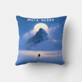 Coussin But Why Throw Pillow Minimal Quote Aesthetic (Verso)