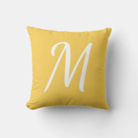 Butte Monogramme jaune et blanc