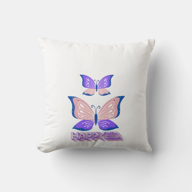Coussin Butterfly Decorative Pillow – Soft and Elegant Hom (Recto)