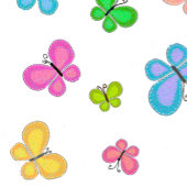 Coussin Butterfly Dreams Personalized Pink Stripe 