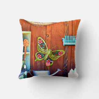 Coussin Butterfly Throw Pillow 16" x 16"