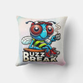 Coussin Buzz sur la pause café (Verso)