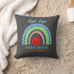 Coussin Bye Xth grade bonjour été enseignant rupture hors