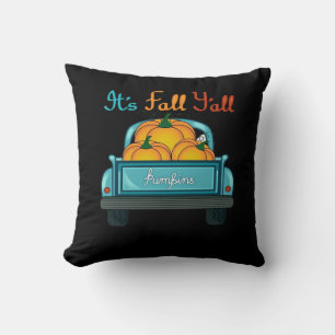 Coussin C’est automne Y’all Camion Citrouille Drôle Graphi