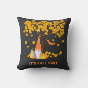Coussin C’est automne Y’all Citrouille Gnome Autumn Tree