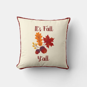 Coussin C’est l’automne Y’all - Décor coloré de la ferme