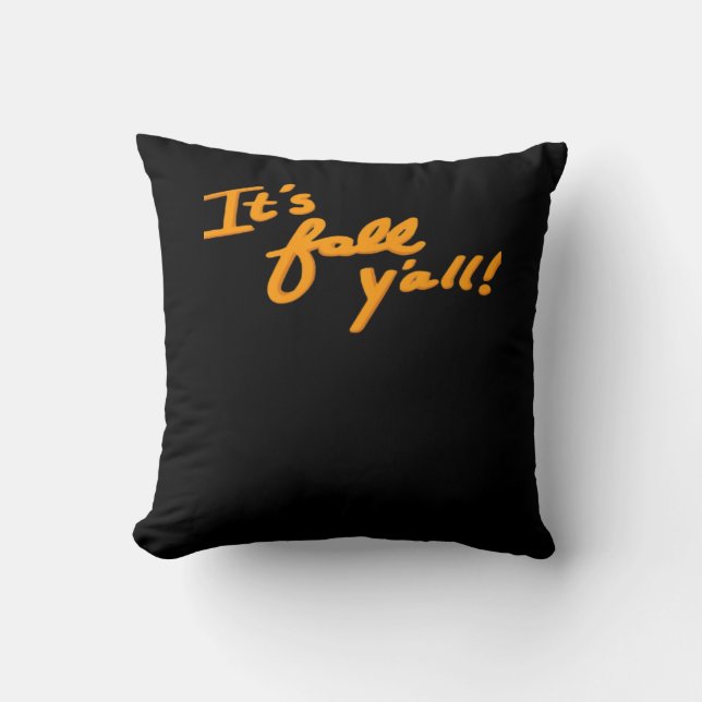 Coussin C’est l’automne Y’all Style esthétique simple (Recto)