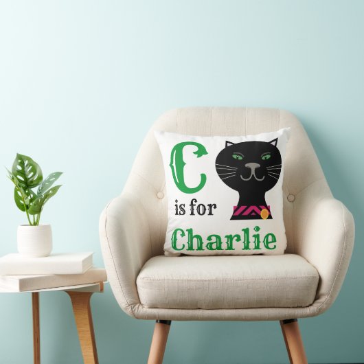 Coussin C est pour Charlie baby boy Jeter l'oreiller (Chaise)