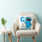 Coussin C est pour Cookie Monster | Ajouter Votre Nom (Chaise)