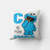 Coussin C est pour Cookie Monster | Ajouter Votre Nom (Verso)