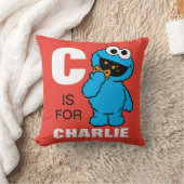 Coussin C est pour le Cookie Monster | Ajoutez votre nom (Couverture)