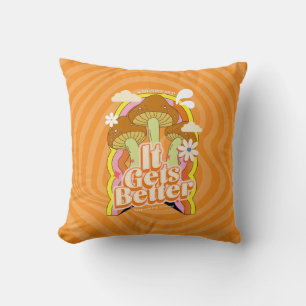 Coussin Ça devient mieux   Personnalisation de Good Vibes 