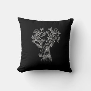 Coussin Cabane Champignon de Cerf  Goblincore Vintage Esth
