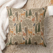 Coussin Cabincore Animaux forestiers (Couverture)