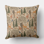 Coussin Cabincore Animaux forestiers (Verso)