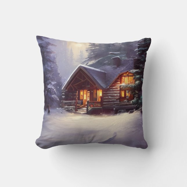 Coussin Cabine Mystique Rustique De Journal Parmi Les Ever (Recto)