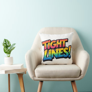 Coussin Câbles Serrés Dégradé Arc-en-Ciel Cadeau de Pêche 