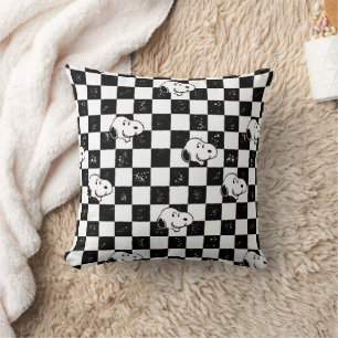 Coussin cacahuètes   Drapeau À damiers Snoopy
