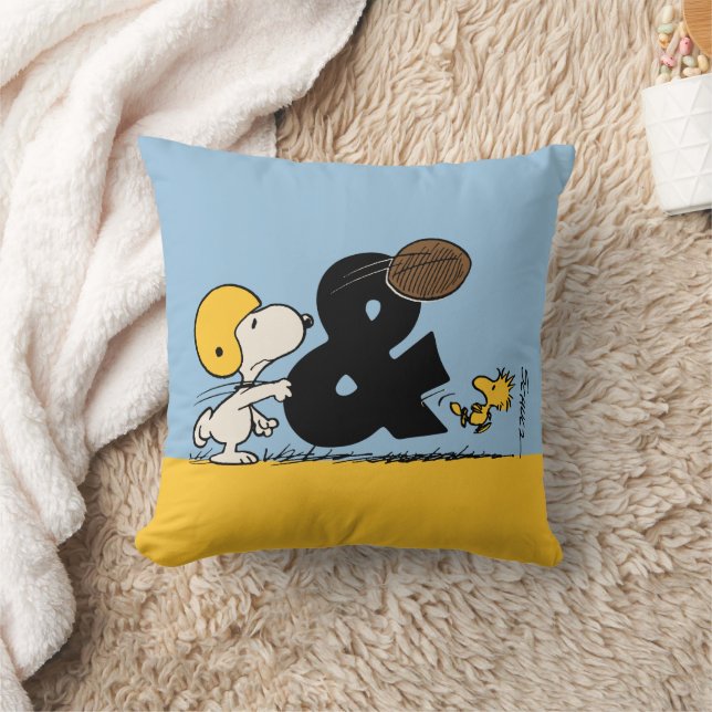 Coussin cacahuètes | Football Snoopy & Woodstock (Couverture)