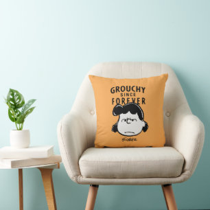 Coussin cacahuètes   Grouchy depuis toujours Lucy