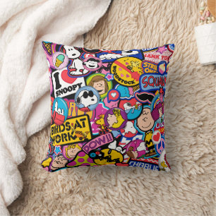 Coussin cacahuètes Motif de patchs Mixtape
