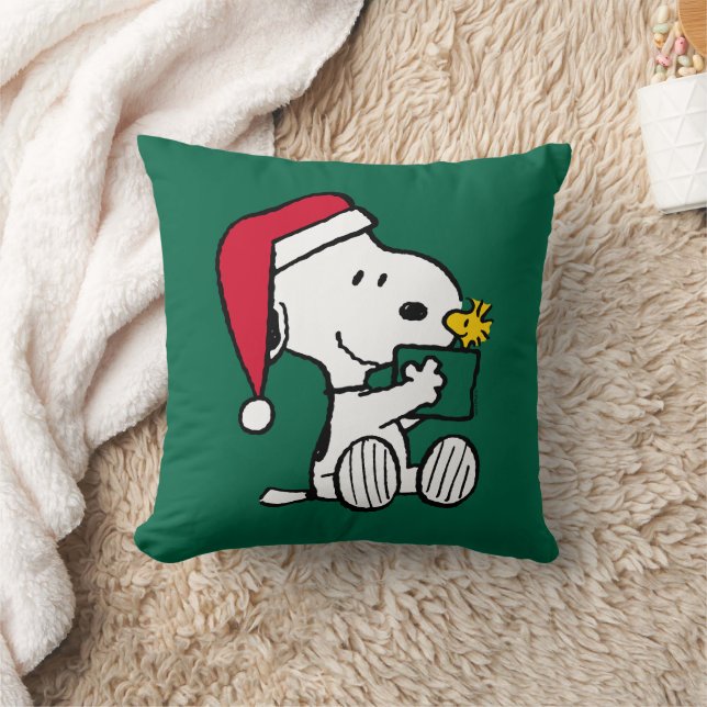 Coussin cacahuètes | Snoopy Père Noël & Woodstock Cadeau (Couverture)