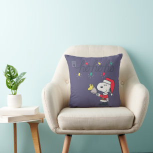Coussin cacahuètes Snoopy & Woodstock Ho Ho Ho