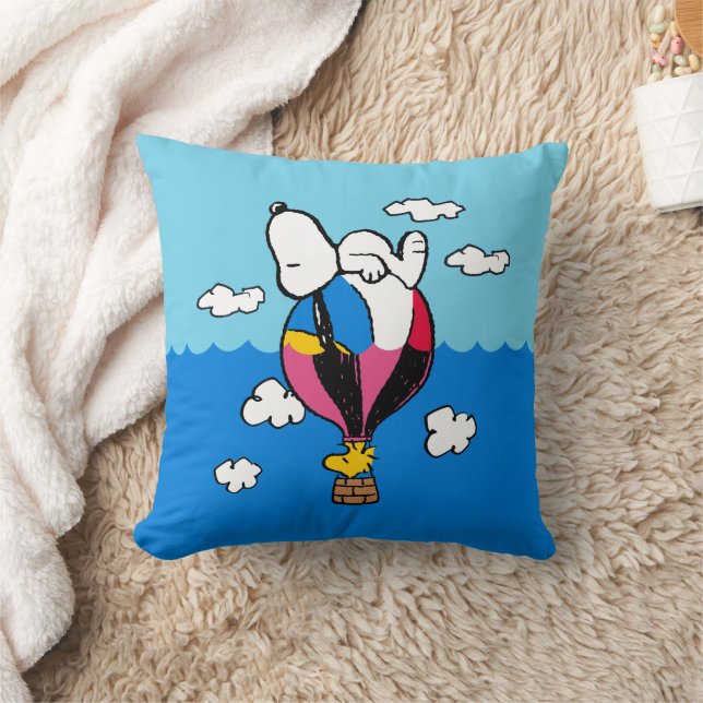 Coussin cacahuètes | Snoopy & Woodstock Hot Air Balloon (Couverture)
