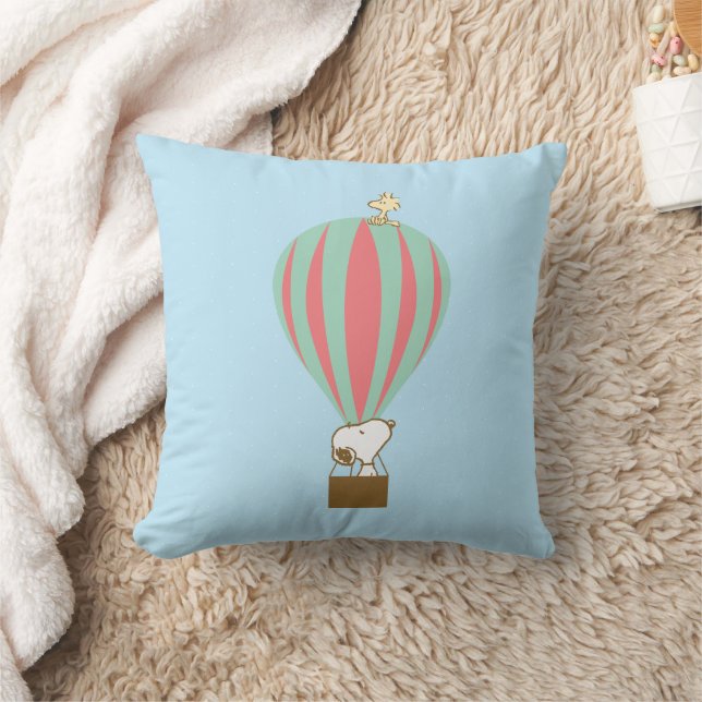 Coussin cacahuètes | Snoopy & Woodstock Hot Air Balloon (Couverture)