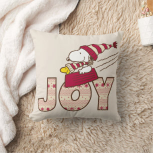 Coussin cacahuètes   Snoopy & Woodstock Joy Sled Ride