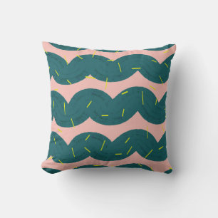 Coussin Cactus aventureux, mignon arrière - plan motif.