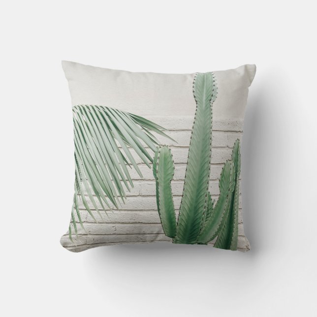 Coussin Cactus candelabra vert (Recto)