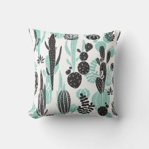 Coussin Cactus Dessinés À La Main : Doodle sans joint