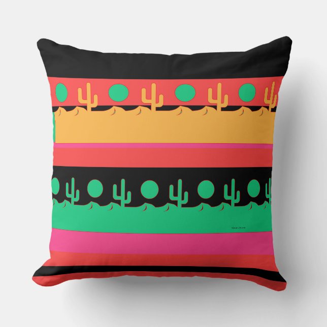 Coussin Cactus du désert (Recto)