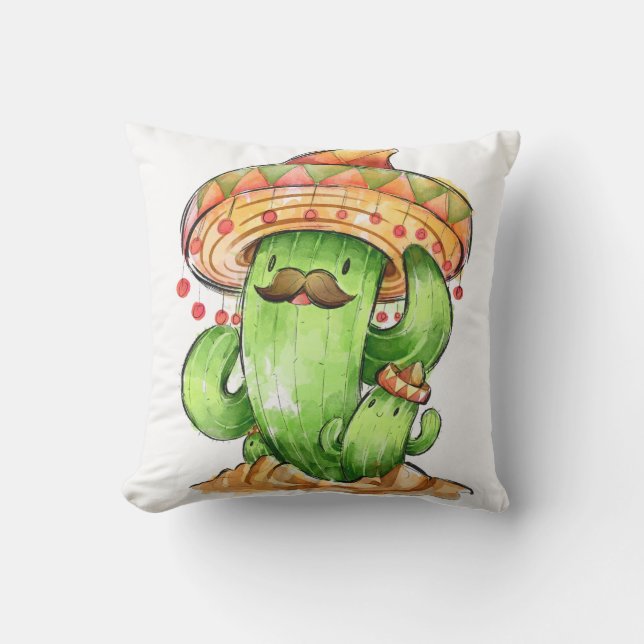 Coussin Cactus mignon (Recto)