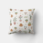 Coussin Cactus mignons et succulents motif (Verso)