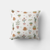 Coussin Cactus mignons et succulents motif (Recto)